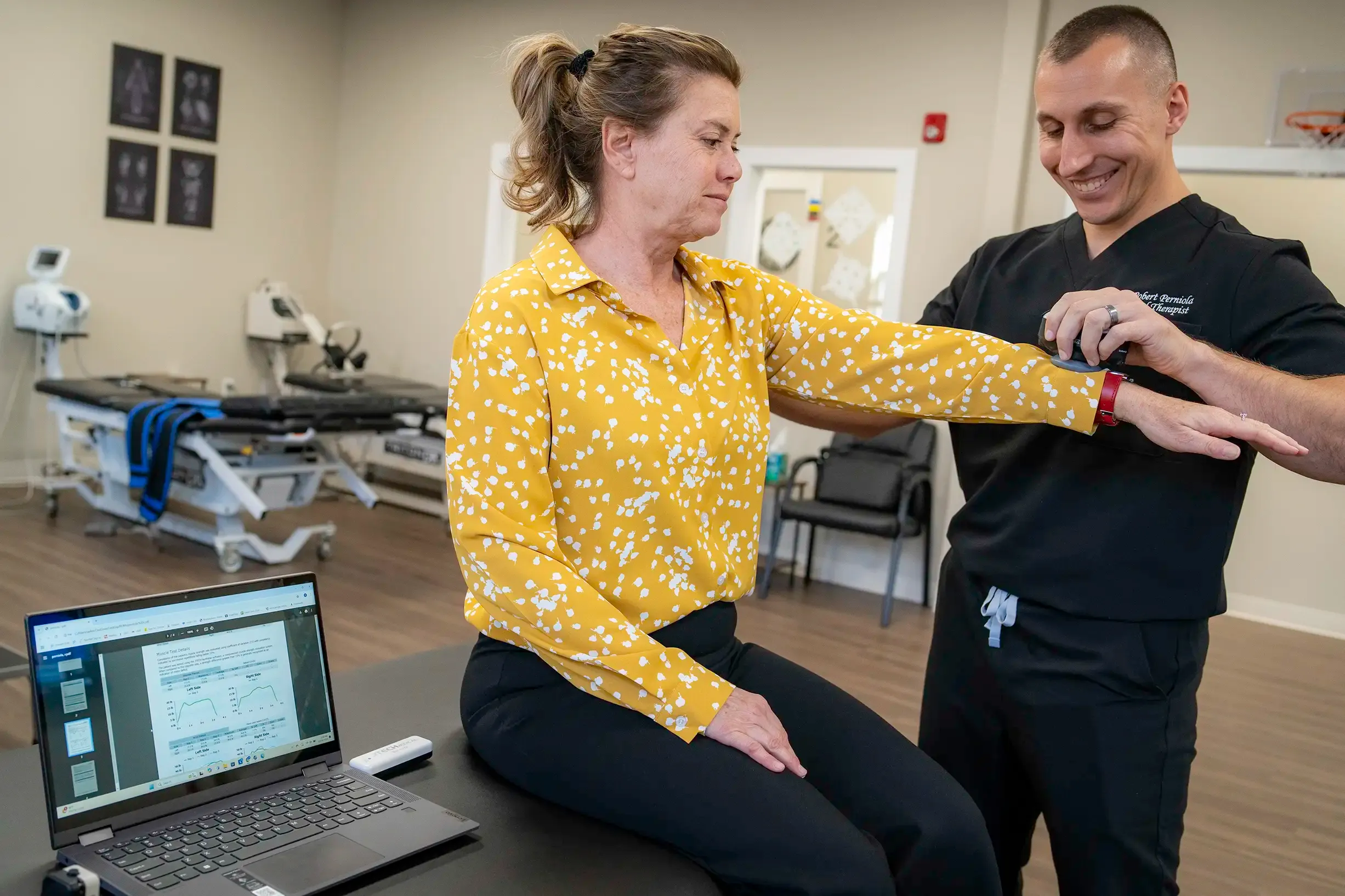 Physical therapy session focused on spinal mobility